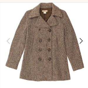 J. Crew The Dock Tweed Wool Pea Coat With Thinsulate